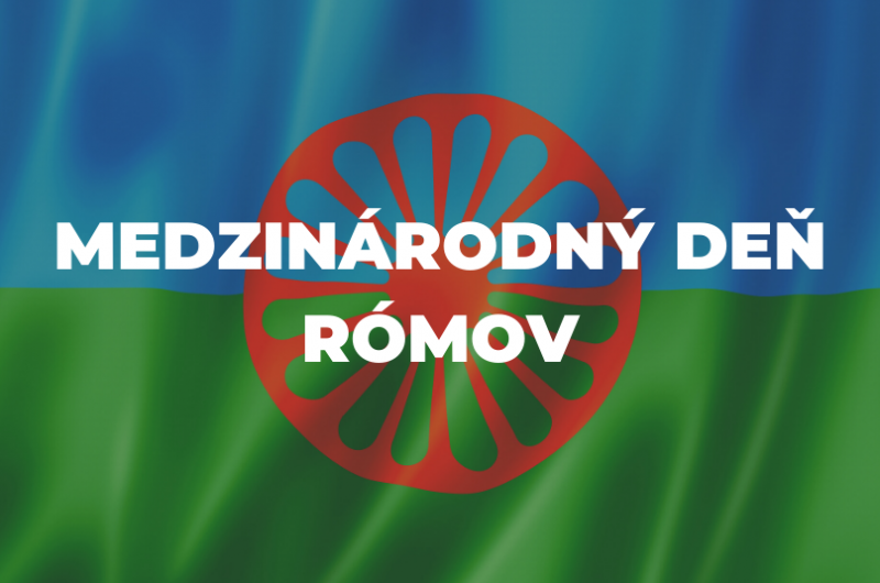 Grafika s nápisom Medzinárodný deň Rómov